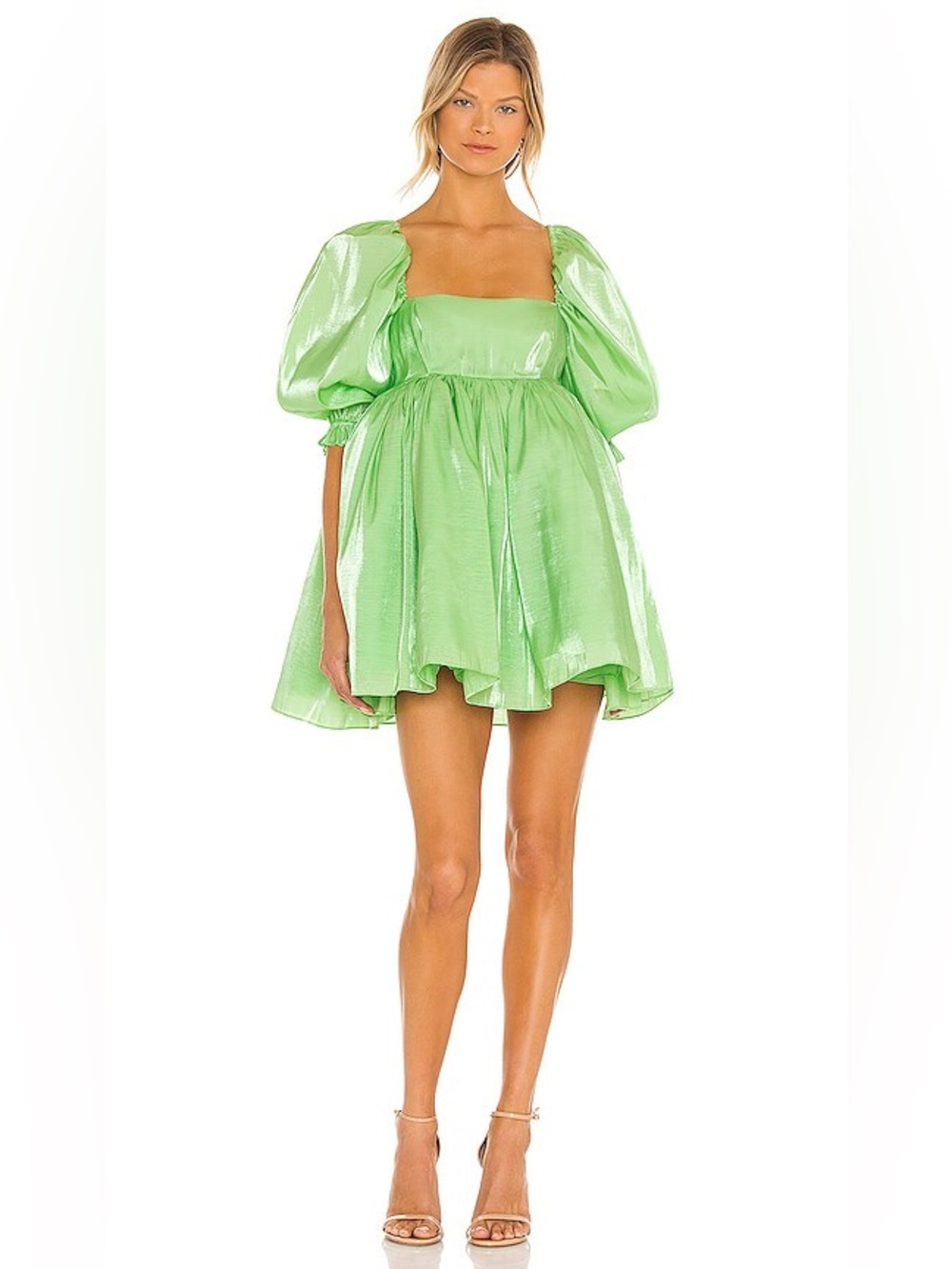 Selkie Lime Green Mini Dress
